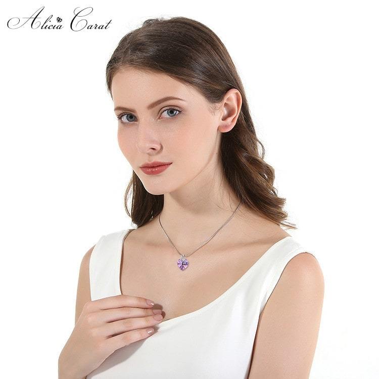 Collier Cœur Améthyste Superbe Bijou