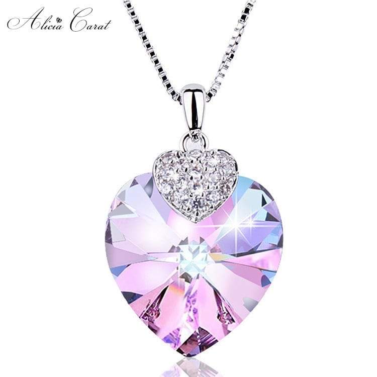 Collier Cœur Améthyste