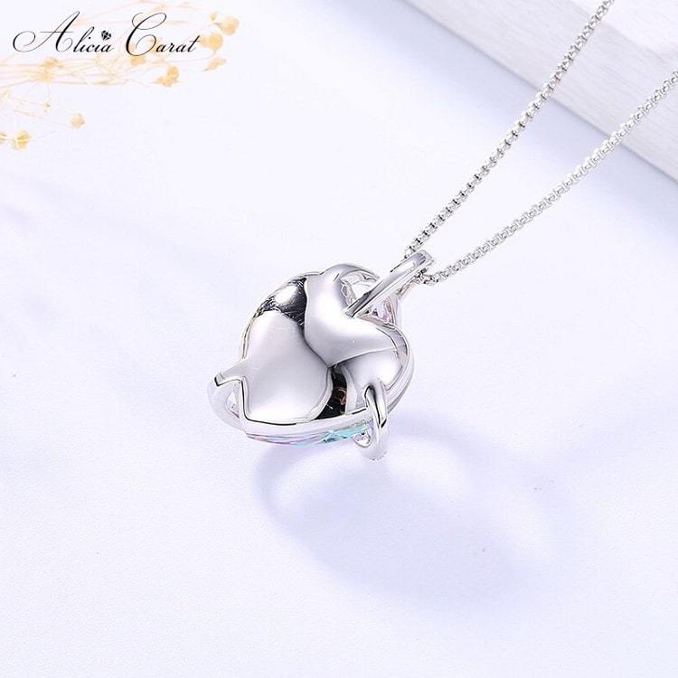 Collier Coeur I Love You Forever Rhodié