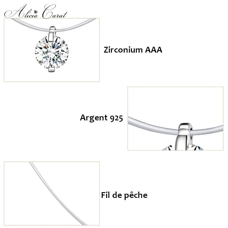 Collier Fil de Pêche Argent 925