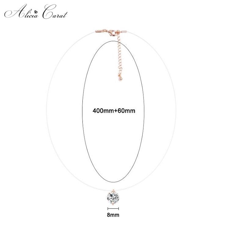 Collier Fil de Pêche Avec Diamant Dimensions