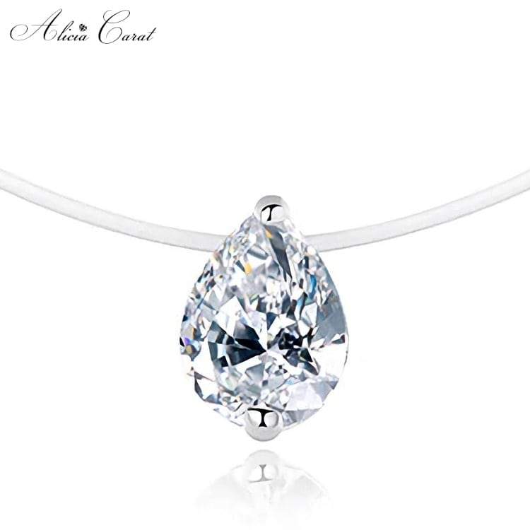 Collier Ras Collier Fil De Pêche Diamant Swarovski Collier Fil De