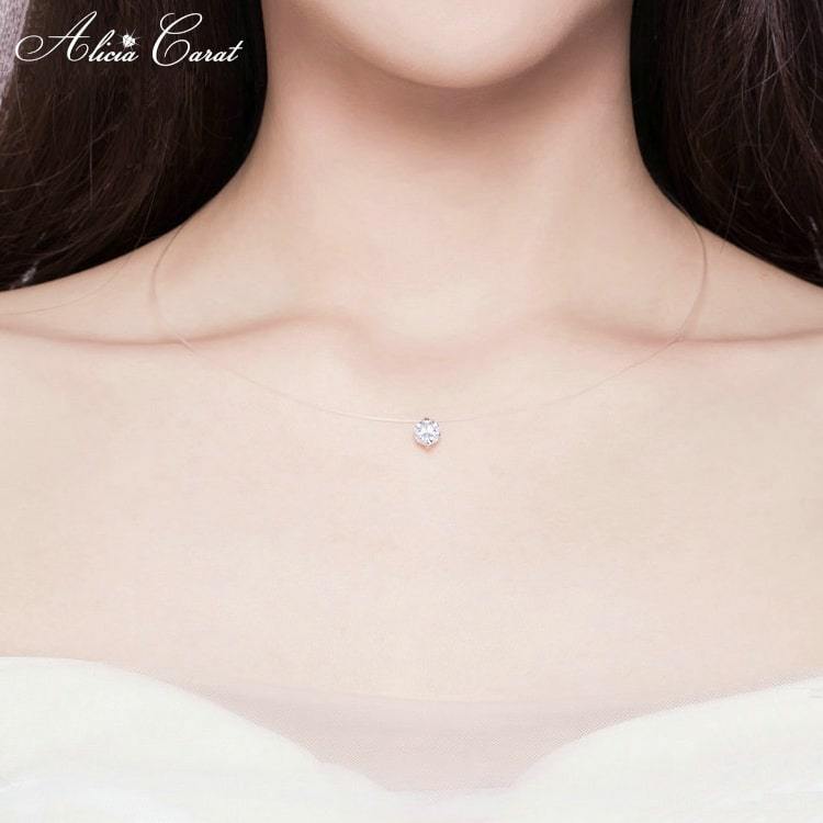 Collier Fil de Pêche Zirconium