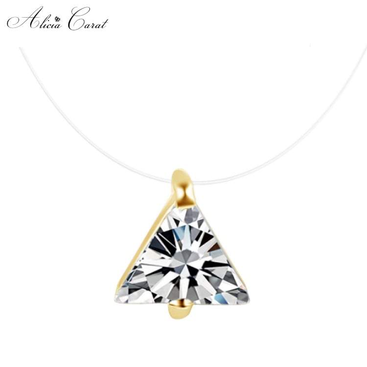 Collier Fil de Pêche et Diamant