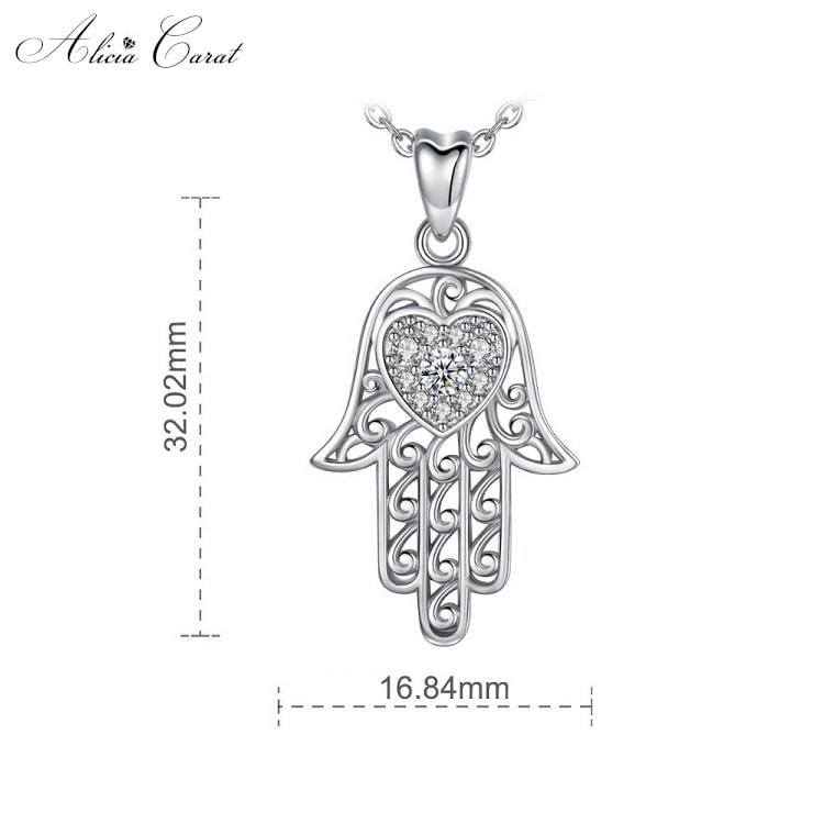 Collier Fin Main de Fatma Cœur