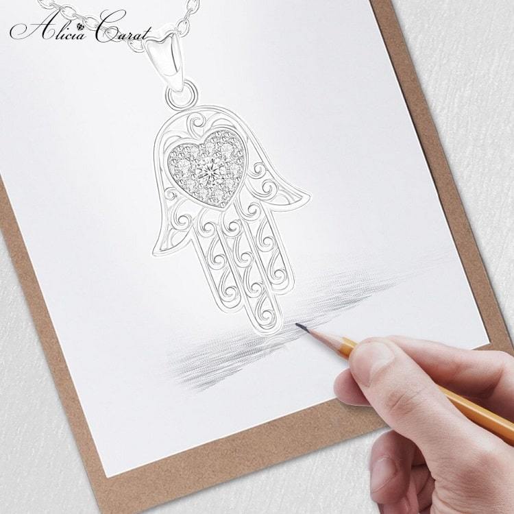 Collier Fin Main de Fatma Design