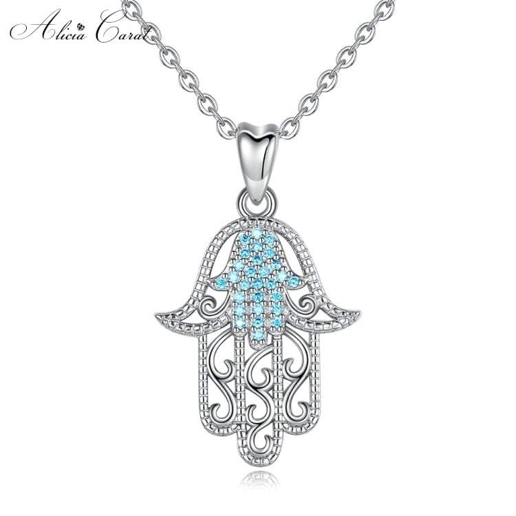 Collier Main de Fatma Bleu Turquoise