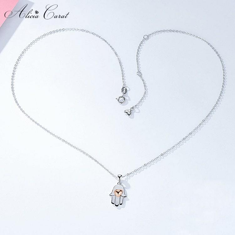Collier Main de Fatma Femme Cœur