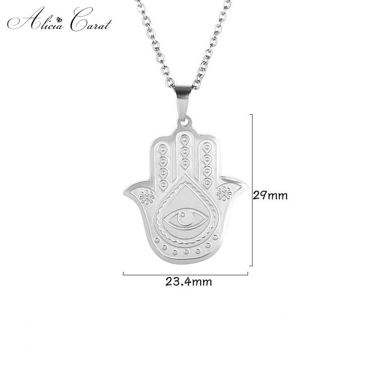 Collier Main de Fatma Œil Dimensions