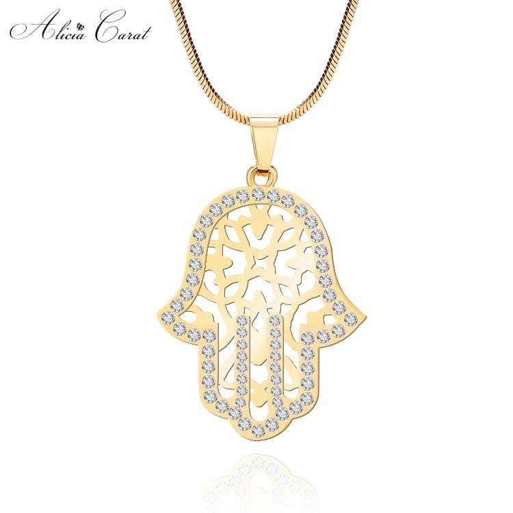 Collier Main de Fatma Or