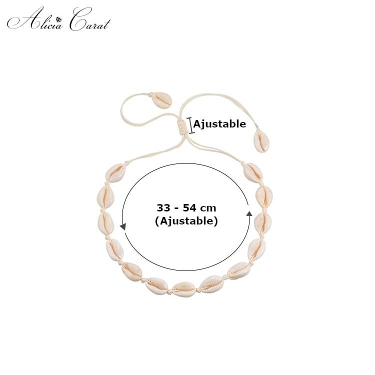 Collier Ras de Cou Blanc Coquillage