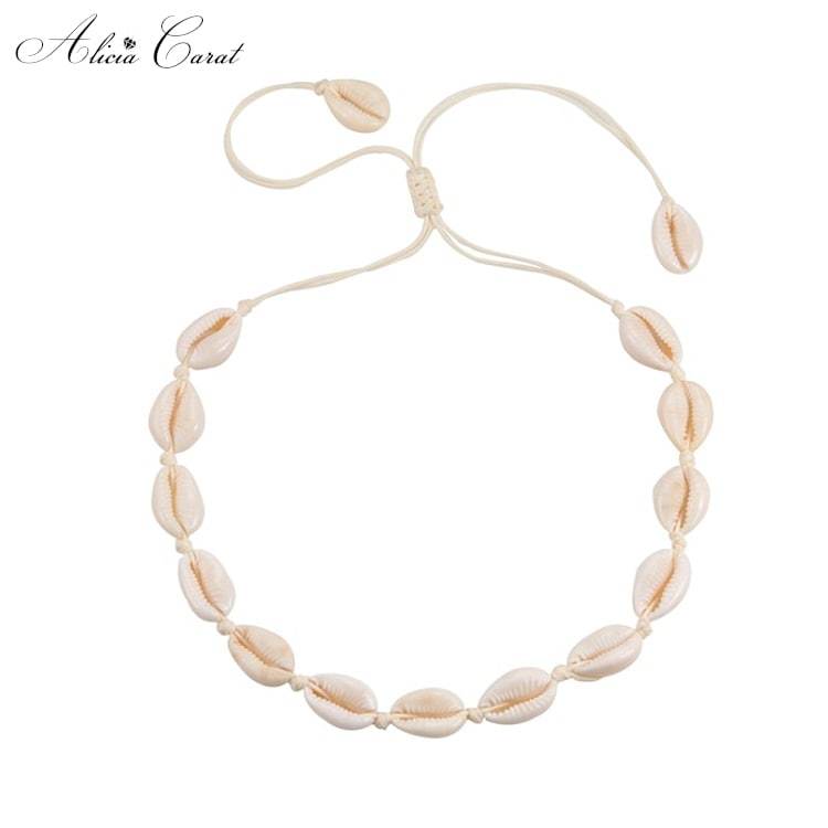 Collier Ras de Cou Blanc Coquillage