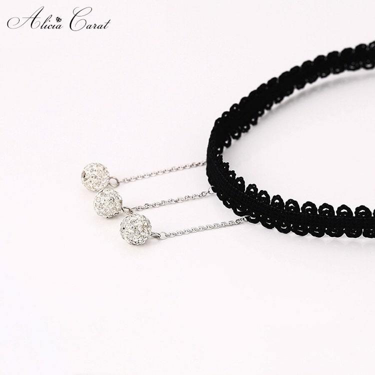 Collier Ras de Cou Femme Brillants
