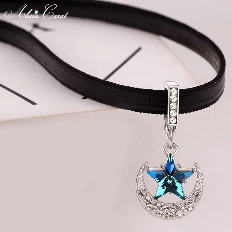 Collier Ras de Cou Lune Cristal