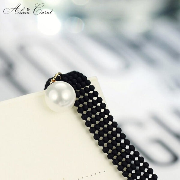 Collier Ras-de-cou Perles Noires De Mer Du Sud Authentiques - Occasion - Élégant Et Naturel