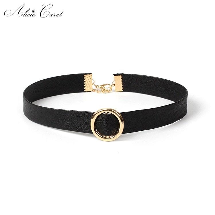 Collier Ras de Cou avec Anneau Central