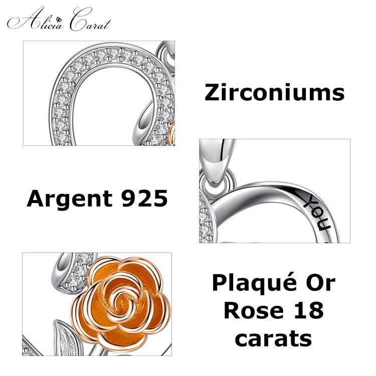 Collier Rose Eternelle Argent 925