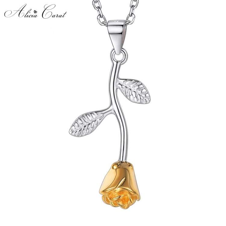 Collier Rose Éternelle Argent