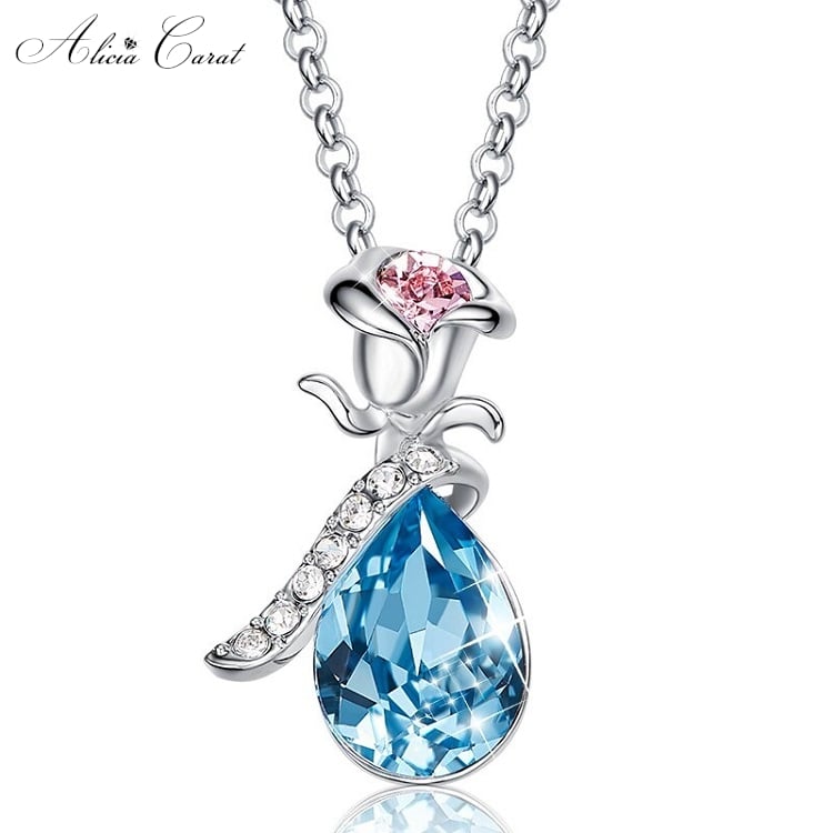 Collier Rose Eternelle Grimpante