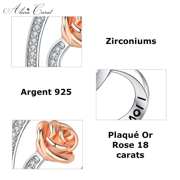 Collier Rose Eternelle Love Argent 925