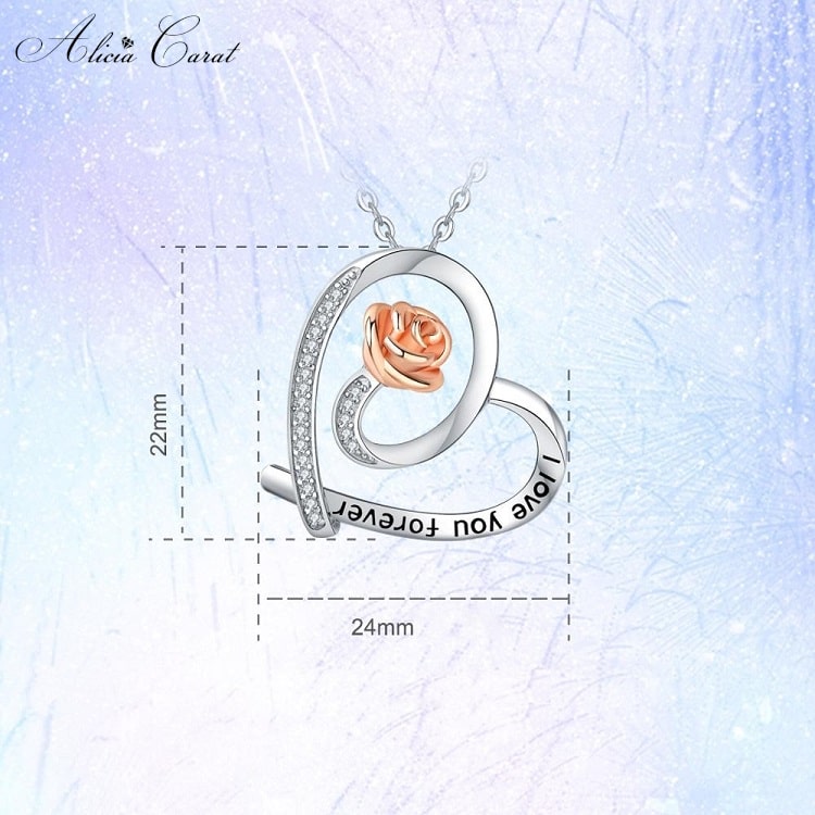 Collier Rose Eternelle Love Dimensions