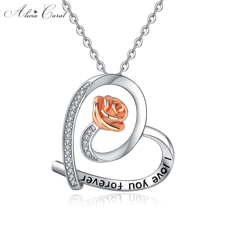 Collier Rose Eternelle Love