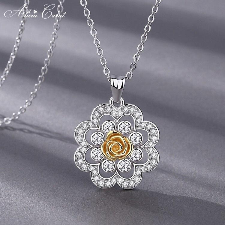Collier Rose Éternelle Or Alicia Carat