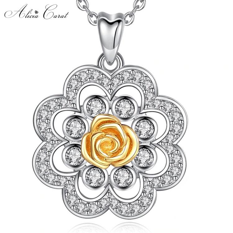 Collier Rose Éternelle Or Jaune