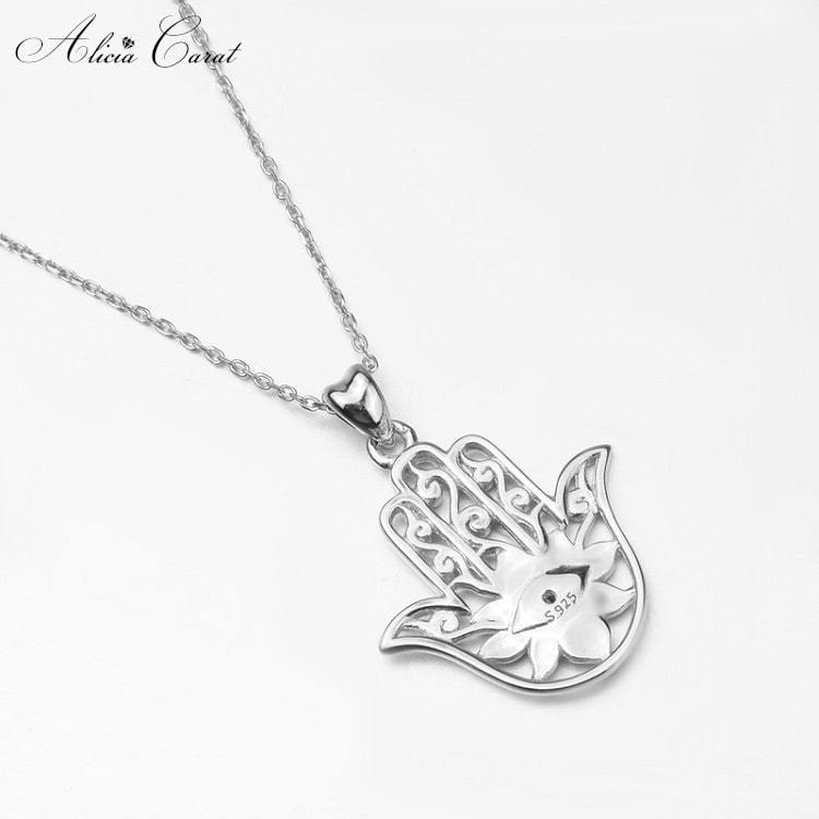 Collier avec Main de Fatma Argent