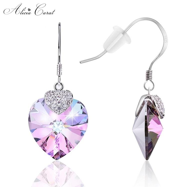 Parure Bijoux Améthyste Cristal Swarovski