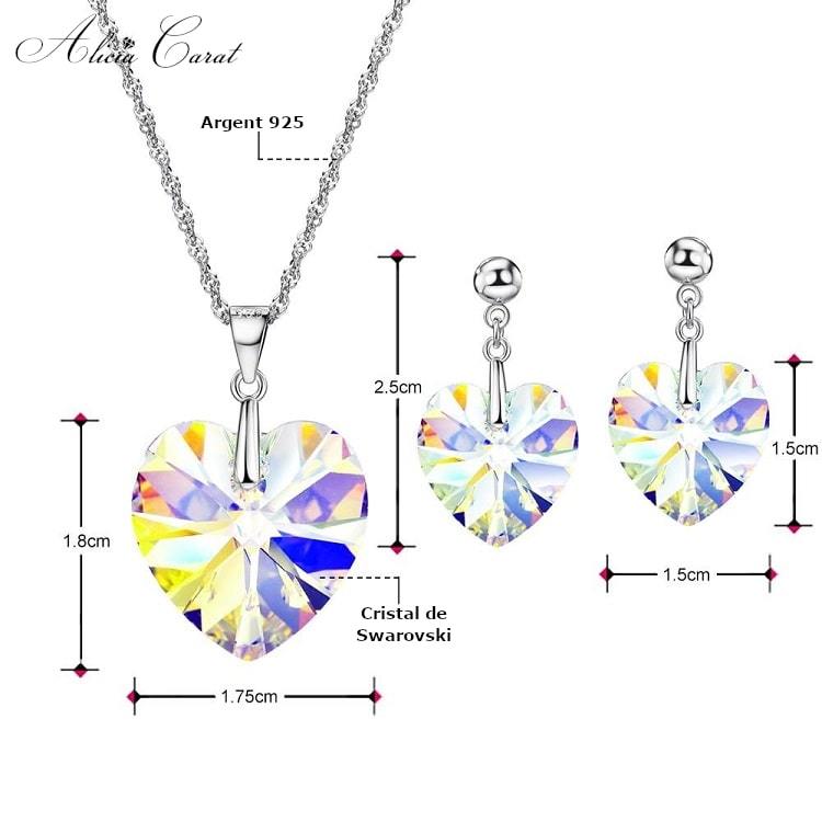 Parure Bijoux Argent Dimensions