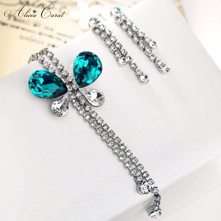 Parure Bijoux Bleu Turquoise Alicia Carat