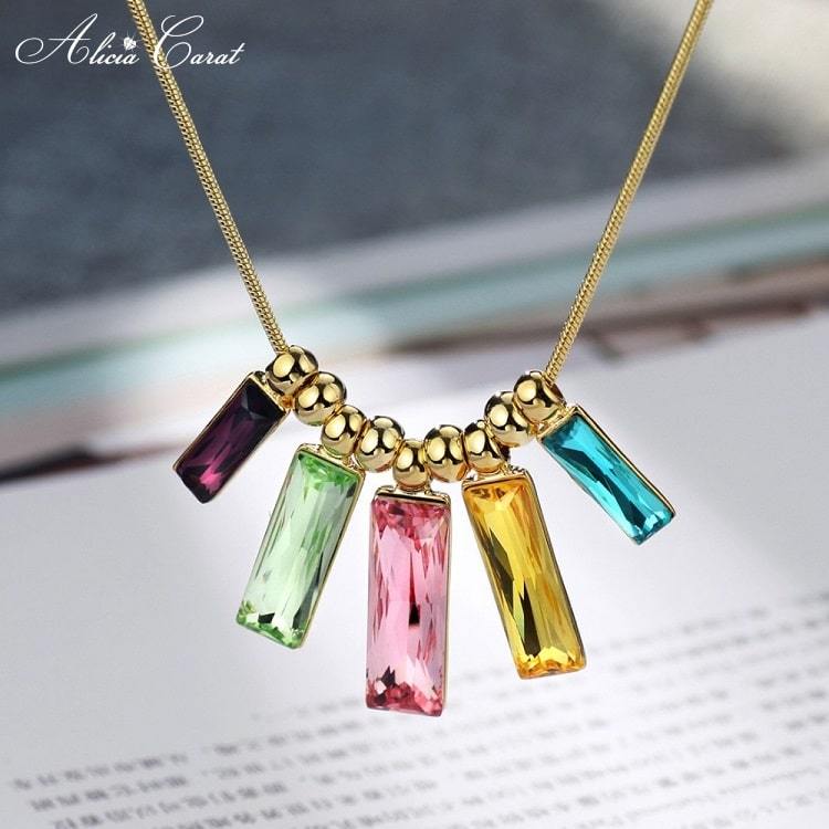 Parure Bijoux Cristal Swarovski Collier