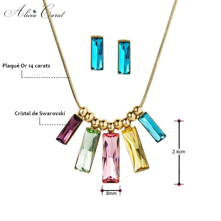 Parure Bijoux Cristal Swarovski Dimensions