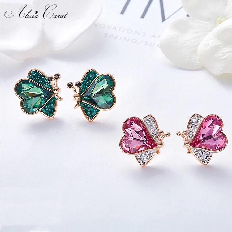 Parure Bijoux Papillon Cristal Swarovski