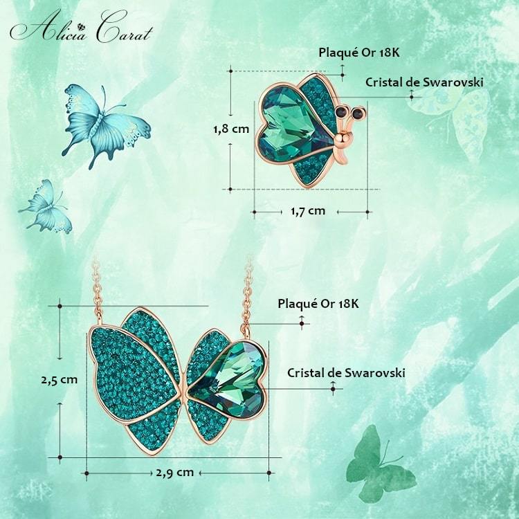 Parure Bijoux Papillon Or