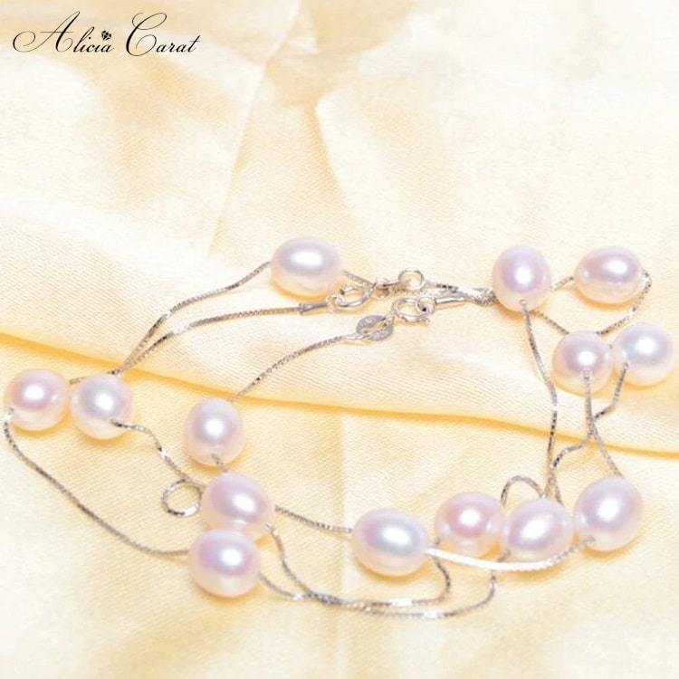 Parure Bijoux Perle Argent