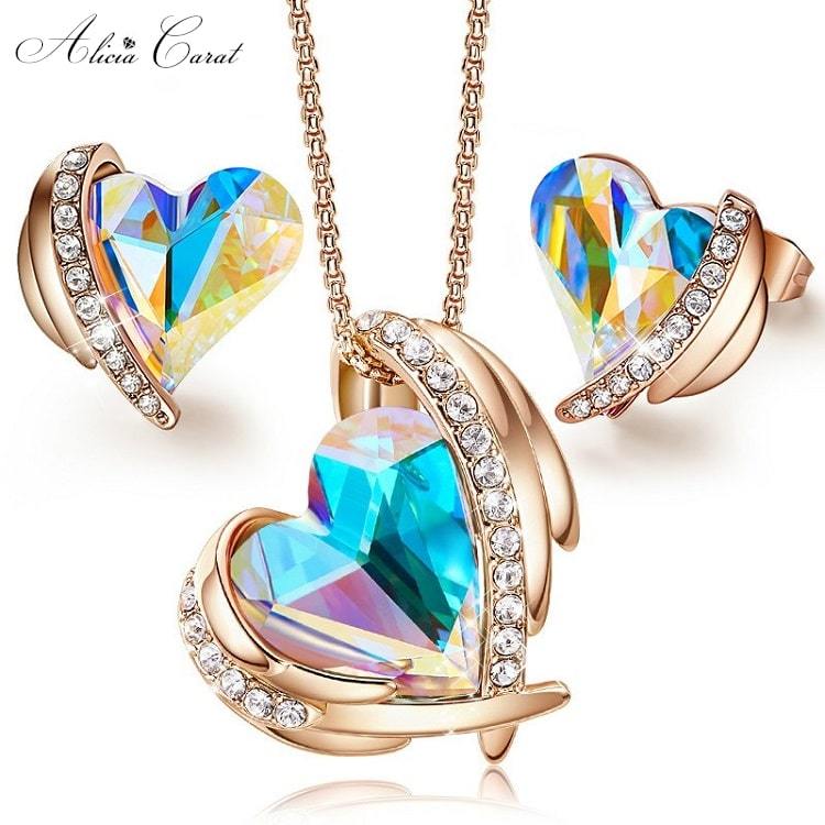 Parure Bijoux Plaque Or Alicia Carat