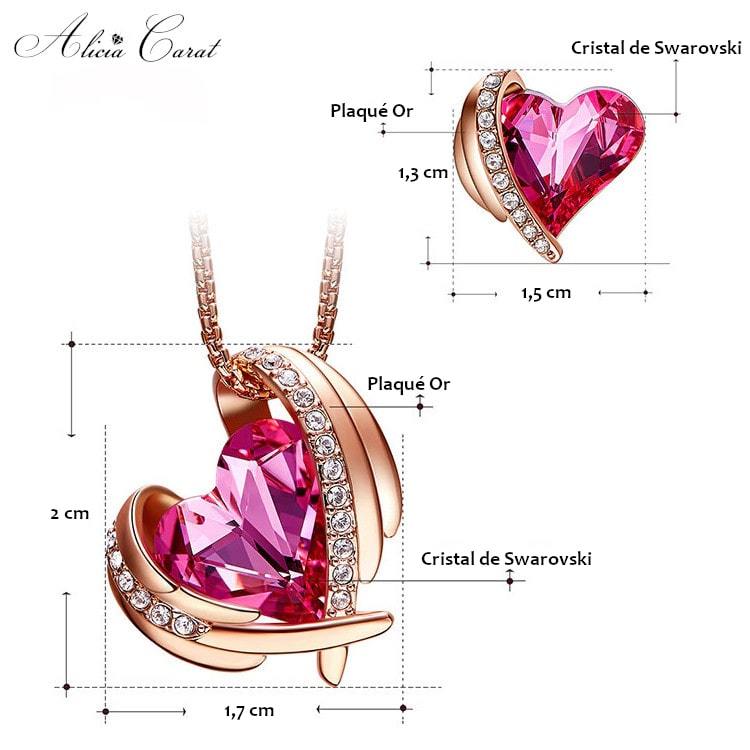 Parure Bijoux Plaque Or Cristal