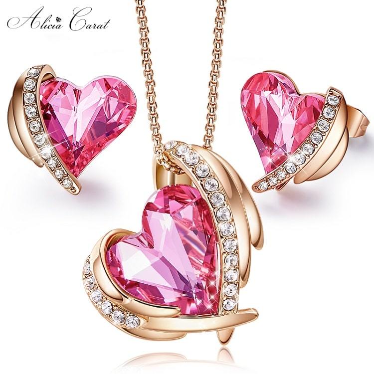 Parure Bijoux Plaque Or Rose