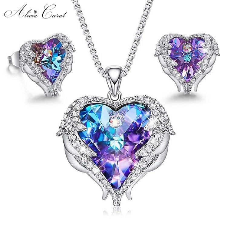 Parure Bijoux Violet