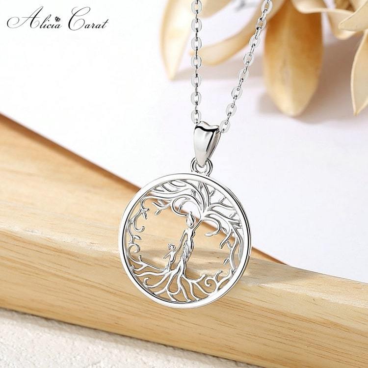 Pendentif Arbre de Vie Famille Argent