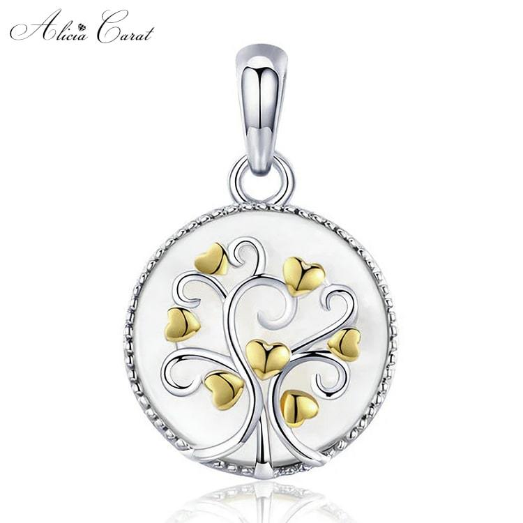 Pendentif Arbre de Vie Or et Nacre