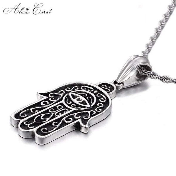 Bracelet Réglable Pharaon Avec Pendentif Main De Fatma - Métal Argenté, Occasion