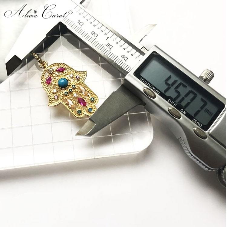 Pendentif Main de Fatma Moderne Or Jaune