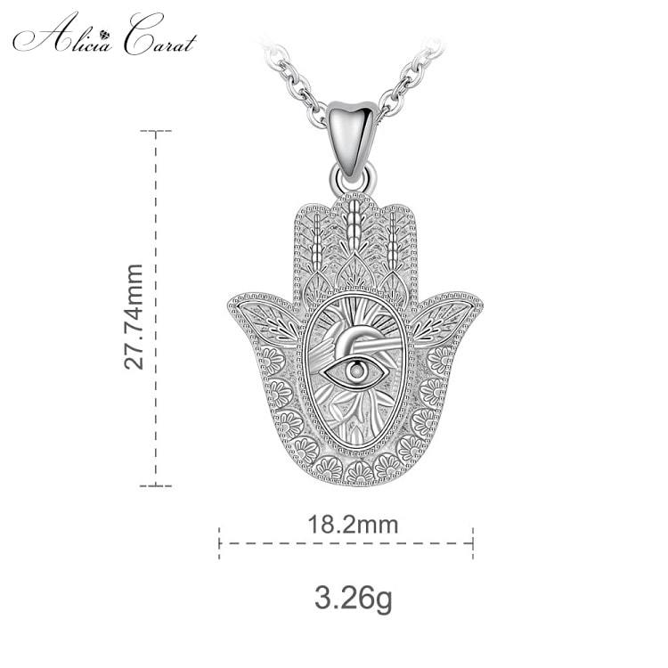 Pendentif Main de Fatma avec Œil Argent